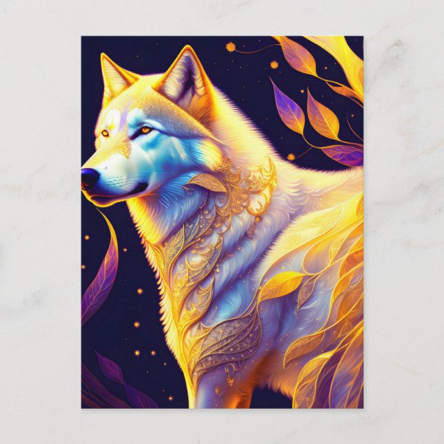 Magical Wolf, Postcrossing Postcard (Front)