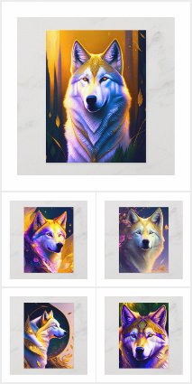 Magical Wolf, Postcrossing Postcards