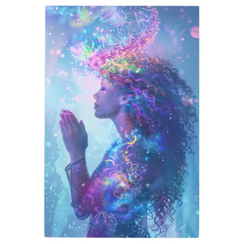  Magical Woman Hands Prayer SC4 Esoteric Metal Print