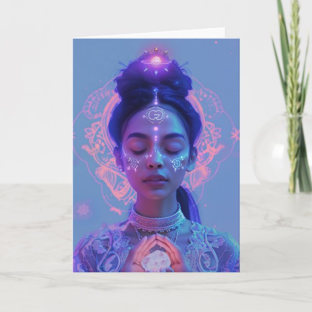 *~* Magical Woman SC4 Esoteric Crystal Blank Thank You Card (Front)
