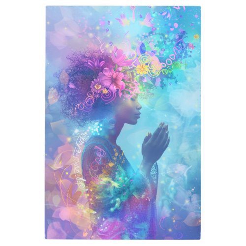  Magical Woman SC4 Esoteric Hands Prayer Metal Print