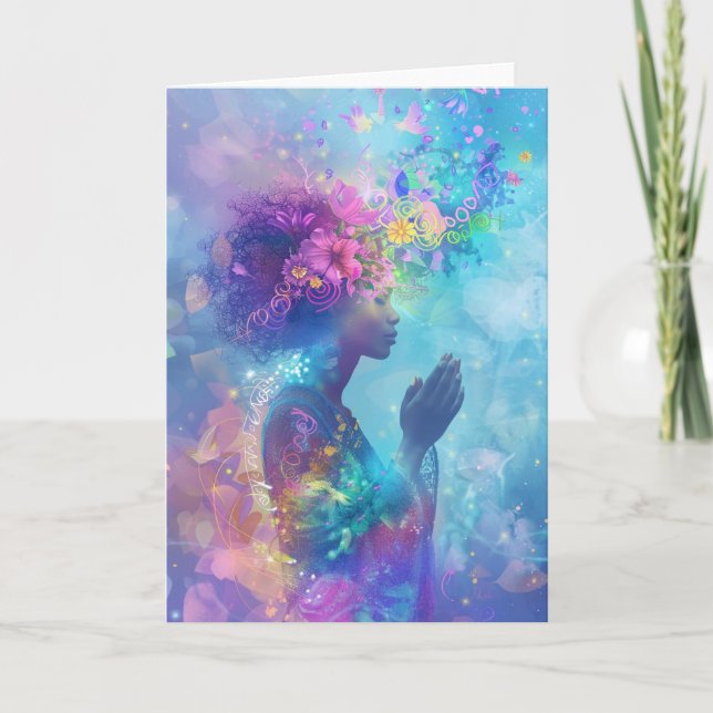 *~* Magical Woman SC4 Esoteric Prayer Blank Thank You Card (Front)
