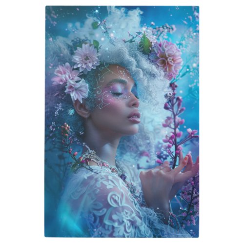  Magical Woman WHITE LACE Spiritual SC4 Metal Print