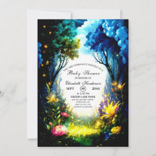 Magical Woodland Baby Shower Invitation