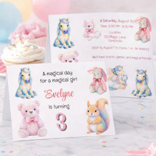 Magical Woodland Birthday Party Invite for Girls