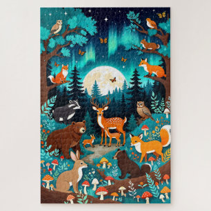 Magical Woodland Creatures Forest Puzzle - Deer Fo
