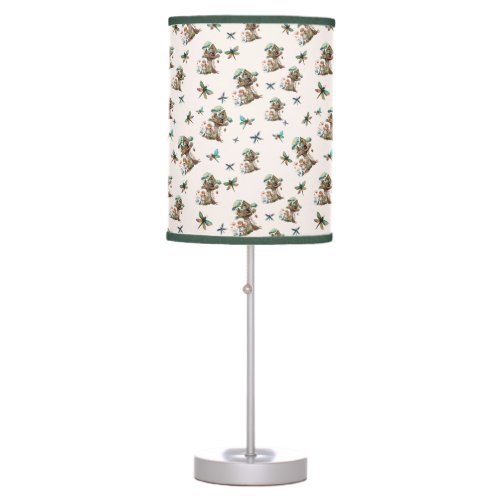 Magical Woodland Fairy Dragonfly Pattern Table Lamp