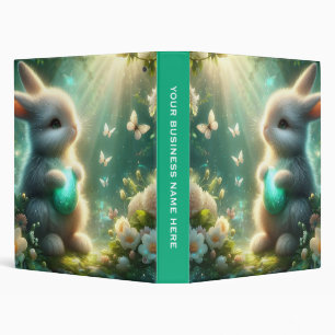 Magical Woodland Forest Bunny Egg 3 Ring Binder