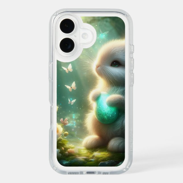 Magical Woodland Forest Bunny Egg Speck iPhone Case (Front)