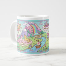 Magical World Map Kids Custom Name Mug
