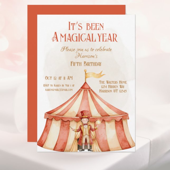 Magical Year Magician Birthday Invitation (Creator Uploaded)
