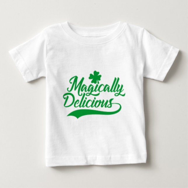 Magically Delicious St. Patrick's Day Baby T-Shirt (Front)