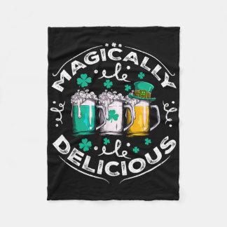 Magically Delicious St Patricks Day Drinking Beer Fleece Blanket
