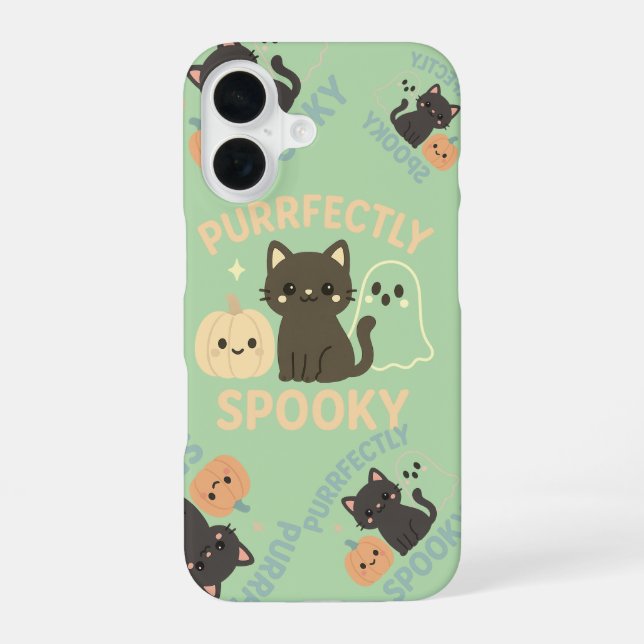 Magically Kind & Spookily Sweet – Cute Pastel Hall iPhone Case (Back)