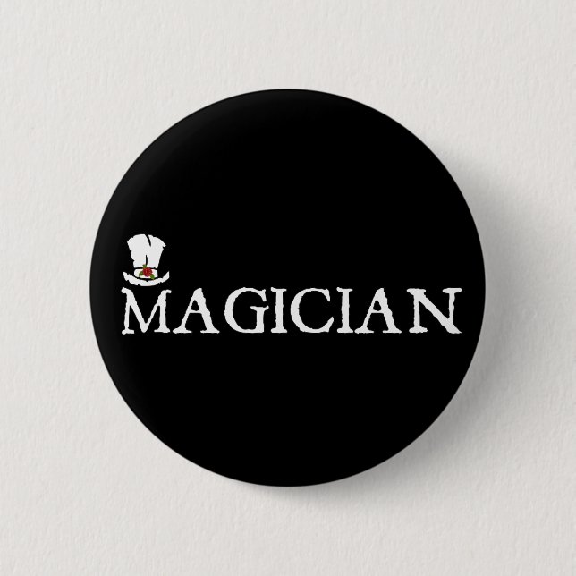 Magician and Hat Button (Front)