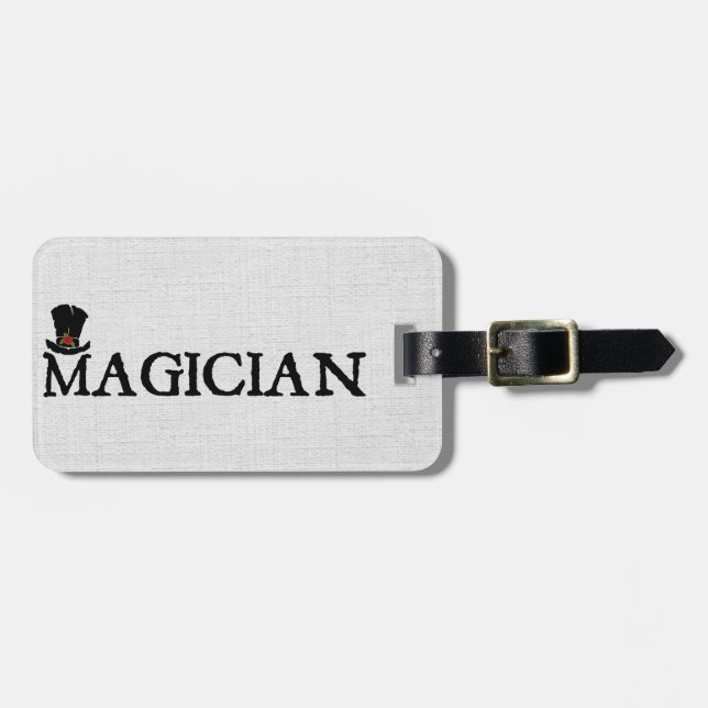 Magician and Hat Luggage Tag (Front Horizontal)
