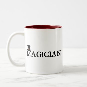 Magician And Hat Two-tone Coffee Mug by orsobear at Zazzle