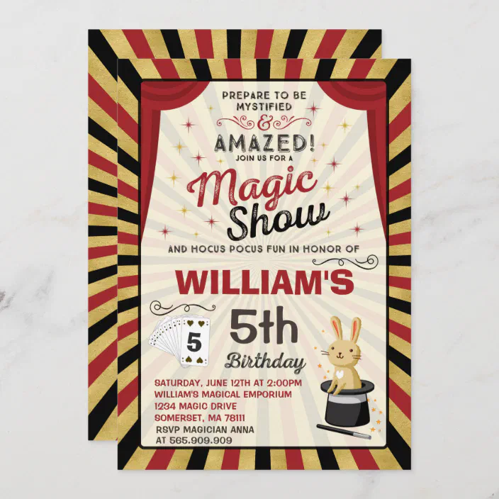 Magic Birthday invitation Magic invitation printable Magician Invitation Magic Party Magic Party Invitation