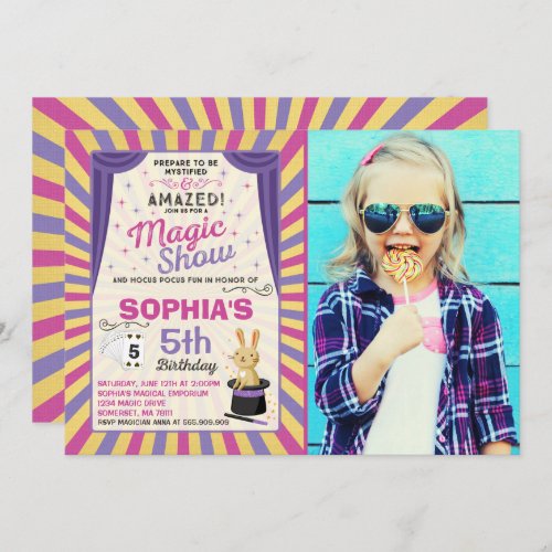 Magician Birthday Invitation Magic Show Party