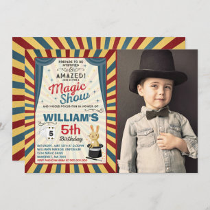 Magician Birthday Invitation Magic Show Party