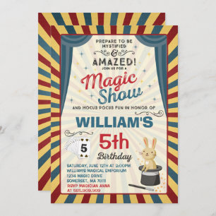 Magician Birthday Invitation Magic Show Party