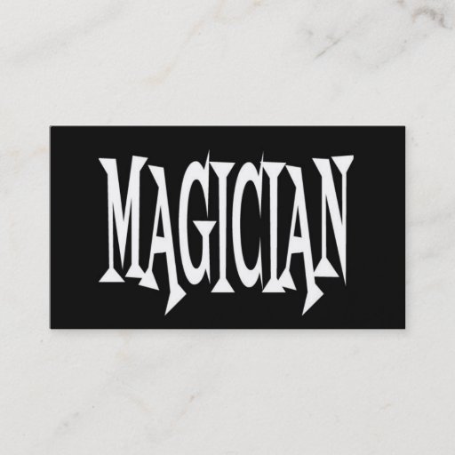 Customizable Magician Black and White Business Card