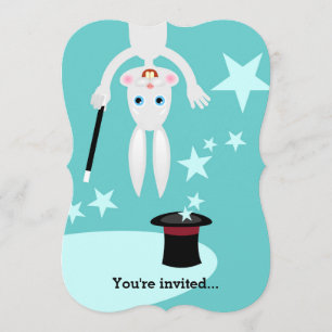 Magician boy birthday party invitation