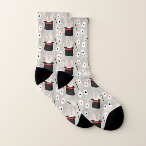  Magician Bunny Top Hat Wand Socks