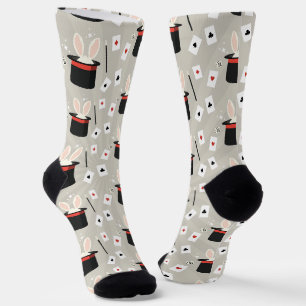 Magician Bunny Top Hat Wand Socks