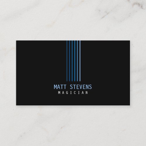 Magician Business Card Blue Beams