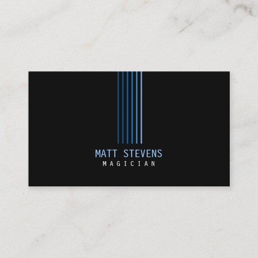 Customizable Magician Business Card Blue Beams