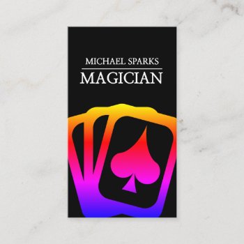 Magician  Casino  Poker  Dealer  Entertainment  Business Card by ArtisticEye at Zazzle