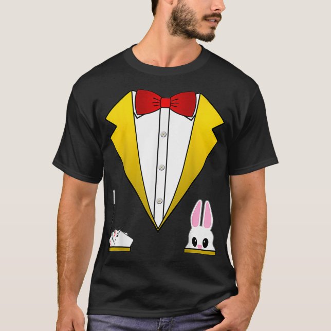 Magician Costume  Funny Tuedo  For Kids  Adults_1  T-Shirt (Front)