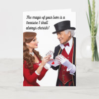 Magician Dad and Daughter (1) - Father's Day Holiday Card