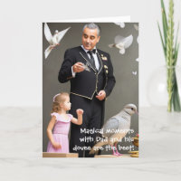 Magician Dad and Daughter (2) - Father's Day Holiday Card