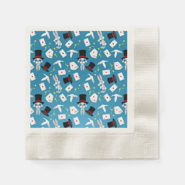 Magician Girl Show Birthday Party Napkins (Front)