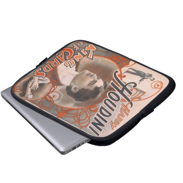 Magician Harry Houdini The King Of Cards Laptop Sleeve (Front Bottom)