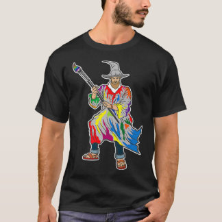 magician holding a brush covered with color gift P T-Shirt