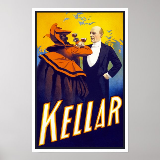 Magician Kellar, 1899. Vintage Advertising Poster (Front)