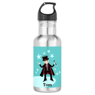 Magician Kid Birthday Party Water Bottle