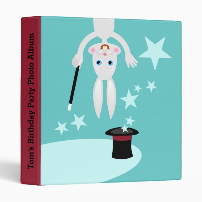 Magician kids birthday party binder (Front/Spine)