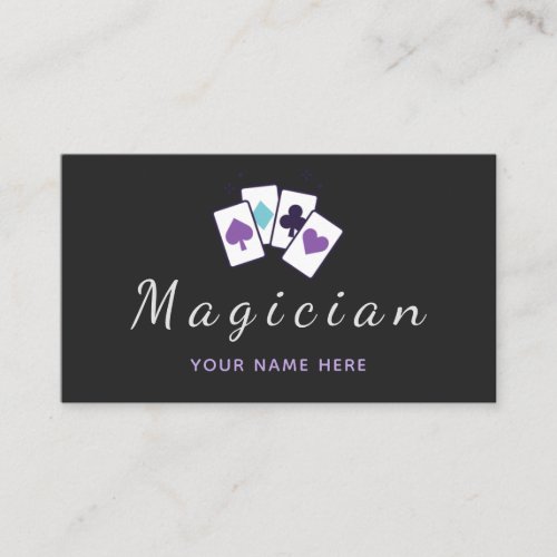 Magician Magic Playing Cards Modern Minimal Black 