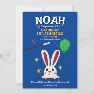 Magician Magic Show Birthday Party Invitation