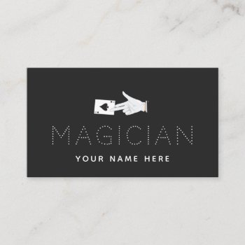Magician Magic Tricks Ace Card Black White Modern by LovelyVibeZ at Zazzle