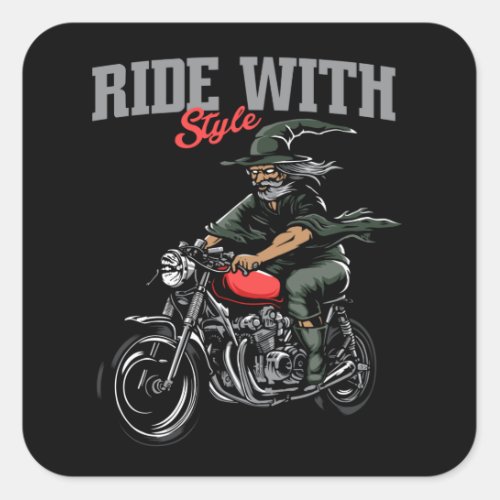 Magician Motorcycle quote Square Sticker