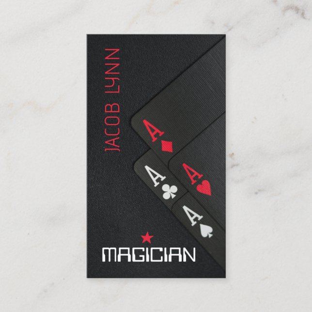 Magician Poker  Business Card (Front)