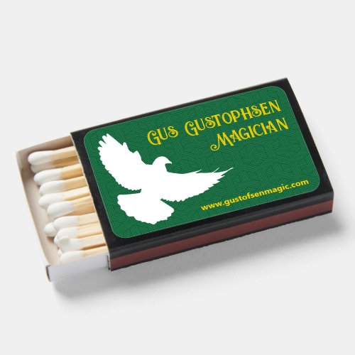 Magician Prop Personalized White Dove Matchboxes