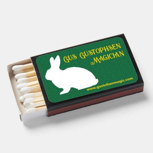 Magician Prop Personalized White Rabbit Matchboxes