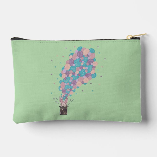 Magician Rabbit Bubble Explosion | Whimsical Magic Accessory Pouch (Back)