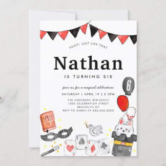 Magician Rabbit Deck Card Wand Magic Show Birthday